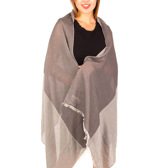 ARMANI COLLEZIONI DARK GRAY LIGHT GRAY PALANKIN SCARFWOMENS SIZE 177X72